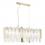 Подвесная люстра ST Luce Scolare SL1636.203.08 Золотистый/Белый, Золотистый E14 8*40W (220V, на тросе)