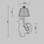 Бра Maytoni Senor Alpaca MOD377WL-L6W3K (для детской, LED, 220V, выключатель, животные, для девочки)