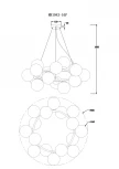 Подвесная люстра MyFar Aerton MR1943-16P (220V, шарики)