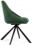 Стул Woodville на металлокаркасе Окленд крутящийся темно-зеленый / черный 551066