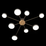 Потолочная люстра на штанге Loft It Sunrise 10316/8 Grey (LED, 220V, круглые)