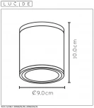 Накладной точечный светильник Lucide Aven 22962/01/31 (220V, круглые, IP65)
