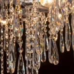 Потолочная люстра каскадная на штанге Citilux Селена CL302180 (220V, хрусталь)