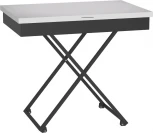 Стол универсальный трансформируемый Калифорния АНДРЭ Loft ЛДСП Белый/Черный