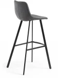 Барный стул La Forma (ex Julia Grup) Alve (Черный/ Пена,Сталь,Фанера)