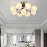 Потолочная люстра Arte Milano Neapolis-76408 276408/8+1 BK/GD (220V, шар)