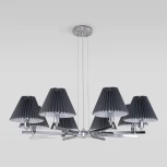 Умная подвесная люстра Eurosvet Peony 60136/8 хром/графит (220V)