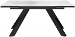 Стол DikLine KX160 мрамор белый ,опоры черные