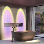 Встраиваемый светильник 12Вт 3000К Maytoni Lens DL105-12W3K-B (LED, 220V, круглые, IP44)