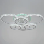 Потолочная люстра на штанге светодиодная с пультом и ночным режимом и RGB Reluce 06333-0.3-3+3A WH (RGB, Умный дом)