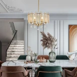 Подвесная люстра хрустальная на штанге Arte Milano Sorrento-4309 374309/6/350/470 GD (220V)