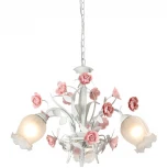 Подвесная люстра Lucia Tucci Fiori Di Rose 106.3 (220V, муранское стекло, на цепи, цветы, ветки, розы)
