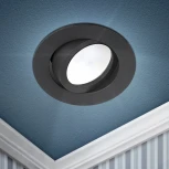Встраиваемый точечный светильник ЭРА KL86 BK (12V, круглые)