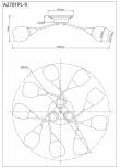 Потолочная люстра Arte Lamp Penny A2701PL-9CC