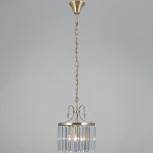 Подвесная люстра ILLUMICO IL3519-3PSQ-24 AB LYRA (220V, хрусталь, на цепи)
