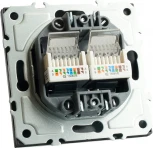 Розетка Ethernet RJ-45 (черный) Stekker Эмили 49848