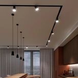 Подвесной светильник Wolta WSL-GU10/P11BL под лампу GU10 Черный CONO