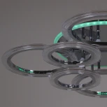 Потолочная люстра светодиодная на штанге с пультом Reluce 09812-3.3-4+4D CR (RGB) (220V)