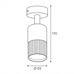Спот Wolta WSL-GU10/18W-2 под лампу GU10 Белый DUO
