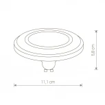 Лампочка светодиодная таблетка прозрачная, белая GU10 9W 220V 800 lm 4000K Nowodvorski Bulb 9214