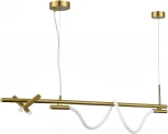 Подвесной светильник с гибким неоном ST Luce Marlow SL6118.303.03 Латунь/Латунь LED 2+1*3+11W 4000K (220V, на тросе)