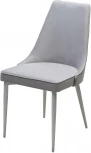 Стул M-City NEPAL-P СВЕТЛО-СЕРЫЙ BM-4, велюр/ белый каркас