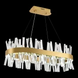 Подвесная люстра с таймером Natali Kovaltseva Smart Нимбы LED LAMPS 81250 (220V, хрусталь, пульт управления, управление смартфоном, на тросе)