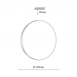 Настенно-потолочный светильник IP43 Sonex Ringo 7600/CLN пластик/белый/хром LED 36Вт 4000К