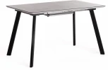 Стол обеденный DARWIN МДФ HPL/ЛДСП/металл, 128-170х80х75 см, Мрамор светлый/Черный Tetchair 18995