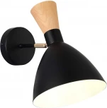 Бра Evoluce SLE1256 SLE1256-401-01 Черный/Черный, Светлое дерево, Золотистый E14 1*40W (220V)