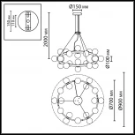Подвесной светильник Odeon Light Magia 7109/24 белый/стекло/металл IP20 G9 24*5W 220-240V