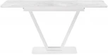 Стол на тумбе Woodville Бугун 120х80х77 белый мрамор / белый 532391
