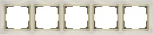 Рамка на 5 постов Snabb (слоновая кость/золото) Werkel W0051932 (a051655)
