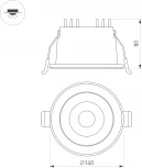 Встраиваемый точечный светильник светодиодный MS-ALORA-BUILT-R140-12W Day4000-MIX (BK, 40 deg, TRIAC) (Arlight, IP54 Пластик) 048092 (220V)