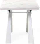 Керамический стол Woodville Бэйнбрук 140х80х76 белый мрамор / белый 530826