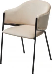 Стул M-City ДИЛЛ, цвет H-06 Бежевый, велюр / черный каркас