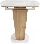 Стол на тумбе Notta Петир 120(160)х80 ультра белый / дуб вотан 511237