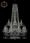 Подвесная люстра Art Classic 11.12 11.12.10+5.240.2d.h-101.Cr.Sp (220V, хрусталь, на цепи, подсвечник, свеча)