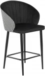 Стул полубарный Paola чёрный с жаккардом Bradex Home RF 0263