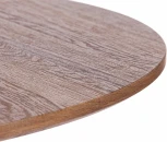 Стол RUSTO (mod. 283) МДФ/металл, D100 х 75 см, Black (Черный) / Walnut (Орех) 10 Tetchair 15520