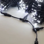 Комплект 3 белых Нити по 20м с мерцанием белого диода, 600 LED, провод черный каучук 2,3мм, IP54 Laitcom ECO600BLW-11-1W