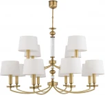 Потолочная люстра ярусная большая на штанге Kutek Rossano ROS-ZW-8+4(P/A) (220V)