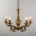 Подвесная люстра Abrasax Sylvia L.8110-5YB (220V, на цепи, свеча)