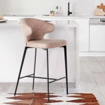 Стул полубарный Richard, замша бежевый Top Concept RICHARD 2000000000527