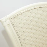 Комплект обеденный "ANDREA GRAND" (стол со стеклом+6 кресел+ подушки) TCH White (белый), Ткань рубчик, цвет кремовый Tetchair ANDREA GRAND 12427