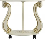 Стол журнальный Грация (С) на колесах слоновая кость/золото от фабрики Mebelik