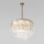 Подвесная люстра Loft It Florida 10298/600 French gold (220V, хрусталь, на цепи, круглые)