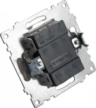 Переключатель одноклавишный (шампань) Stekker Катрин 39590