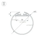 Профиль SL-ROUND-D60-2000 ANOD (Алюминий) 019286 Arlight SL-ROUND