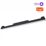 Трековый светильник низковольтный светодиодный Novotech Flum 359631 черный диммир. со сменой цв.температуры, пульт ДУ/Tuya Smart Life IP20 LED 20W 48V 3000-6000K (Умный дом, Алиса)